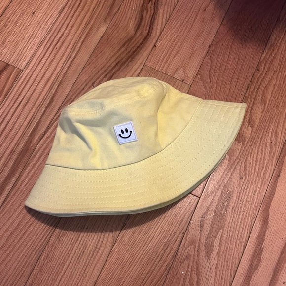 Bright Yellow Smiley Face Bucket Hat - Picture 2 of 3